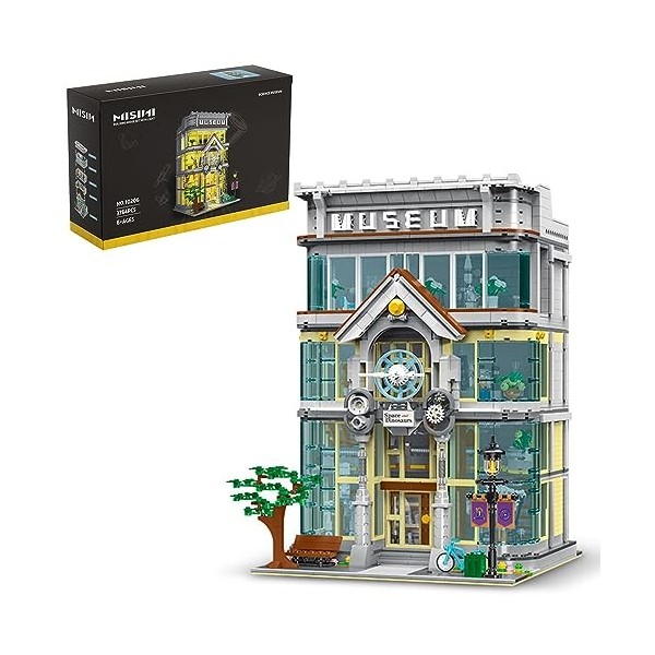 MISINI Technique 10206 Science Museum Haus Blocs de serrage 3784 pièces MOC Grand modulaire Building Blocks Maison Kit de con