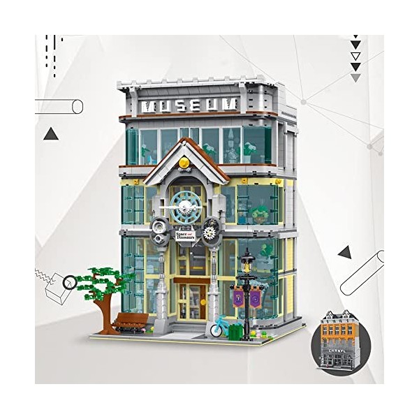 MISINI Technique 10206 Science Museum Haus Blocs de serrage 3784 pièces MOC Grand modulaire Building Blocks Maison Kit de con