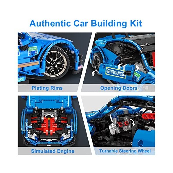 MOULD KING Kit de construction de voiture pour adultes, modélisme de voitures à construire, kit de construction de voiture té