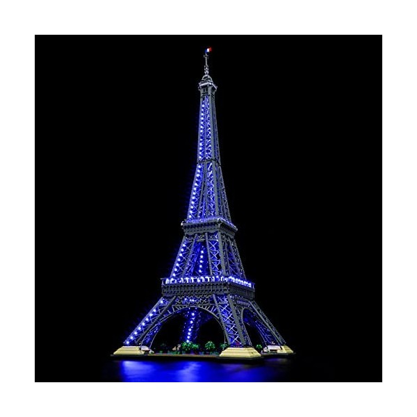 YEABRICKS LED Lumière pour Lego-10307 Architecture La Tour Eiffel Modèle de Blocs de Construction: Version Télécommande Ense