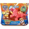 PAW PATROL PatPatrouille Mission Dino - Ensemble de Figurines Rubble et Un Dinosaure, pour Enfants à partir de 3 Ans