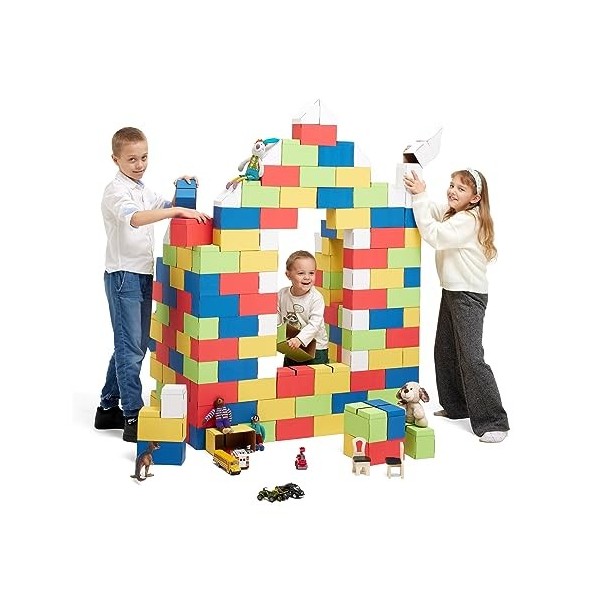 Gigi Méga Blocs de Construction Bloks 200 XXL - Jeu de pièces | Blocs géants pour Enfants avec système de Verrouillage | Gran