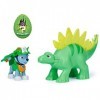 PAW PATROL Dino Rescue Ensemble de Figurines Rocky et Un Dinosaure pour Enfants à partir de 3 Ans