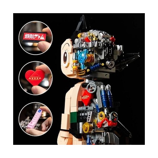 barweer Astro Boy Robot, Blocs de construction, objet de collection à exposer, cadeau de Noël pour adultes et enfants, compat