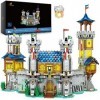 JMBricklayer Ensemble de construction de château médiéval pour adultes, idée de modèle de maison avec lumière LED, objet de c