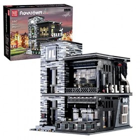 Mould King 16042 Jeu de Construction, 3992+ Pièces Bar Restaurant avec lumière LED, Construction de Ensemble de Jouets de Bri