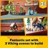 LEGO Creator 31132 Ensemble de jouets de construction 3 en 1 avec bateau viking et serpent Midgard pour garçons, filles et en