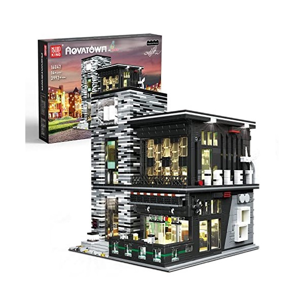 Mould King de Construction darchitecture Kit de Construction de Maison Blocs de Serrage de pub Série Street View avec kit de