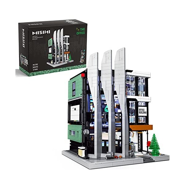 MISINI 7702 The Office Architecture - Kit de construction maison - Briques de serrage modulaires MOC - 3828 blocs de construc