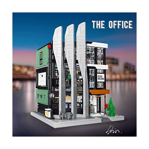 MISINI 7702 The Office Architecture - Kit de construction maison - Briques de serrage modulaires MOC - 3828 blocs de construc