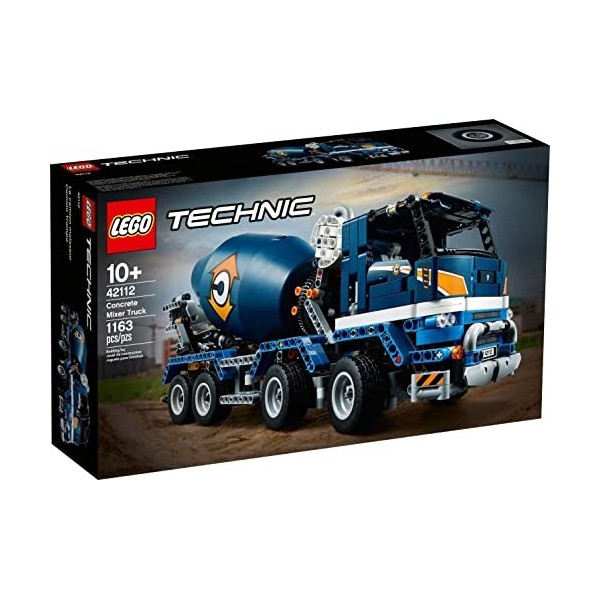 LEGO 42112 Technic Le Camion bétonnière, Jouet Véhicule de Chantier pour Enfant de 10 Ans et +, Kit de Construction