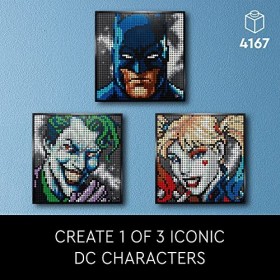 LEGO Art Jim Lee Batman Collection 31205 Kit de construction DC Comics Décoration murale pour adultes 4 167 pièces
