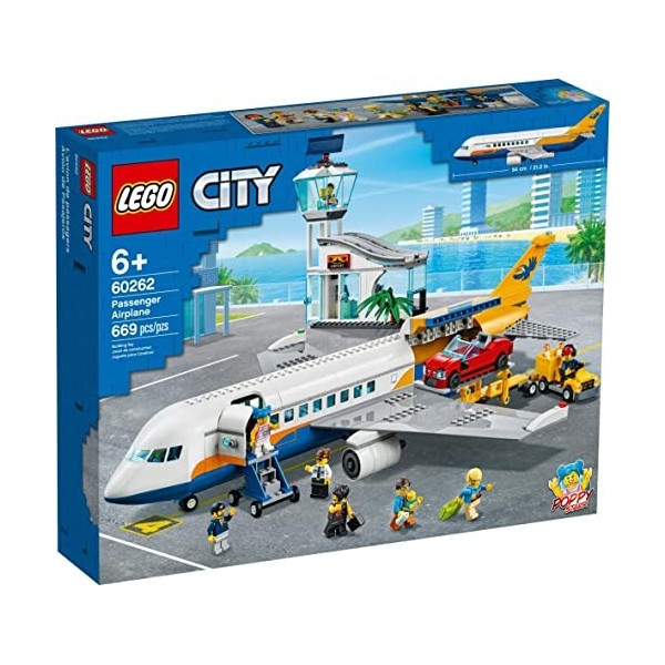 LEGO 60262 City Airport Lavion de passagers, Multicolore