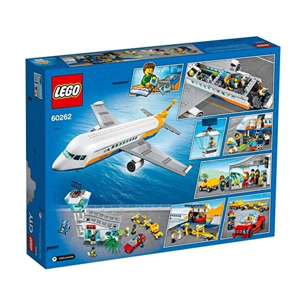 LEGO 60262 City Airport Lavion de passagers, Multicolore