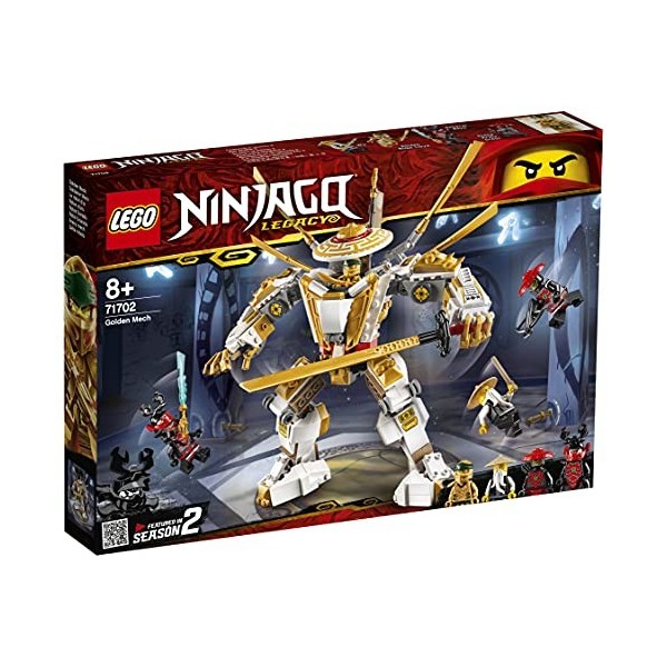 LEGO NINJAGO, Legacy Figure daction, Le robot dor avec Lloyd, Wu et le General Kozu, Set de construction Ninja, 120 pièces,