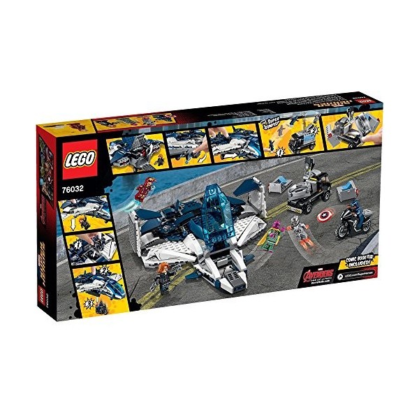 Lego Super Heroes - Marvel - 76032 - Jeu de Construction - La Poursuite du Quinjet des Avengers