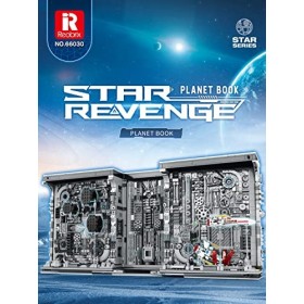 Reobrix 66030 Lot de 3058 Blocs de Construction planètes avec Design de Pliage de Livre, thème étoile avec scènes Riches War 