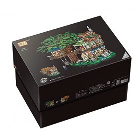 LOZ Building Blocks Educational Toy Architecture Tree House with Balconies Bridge Swing Dog Kennel Stream Water Wheel Houses 