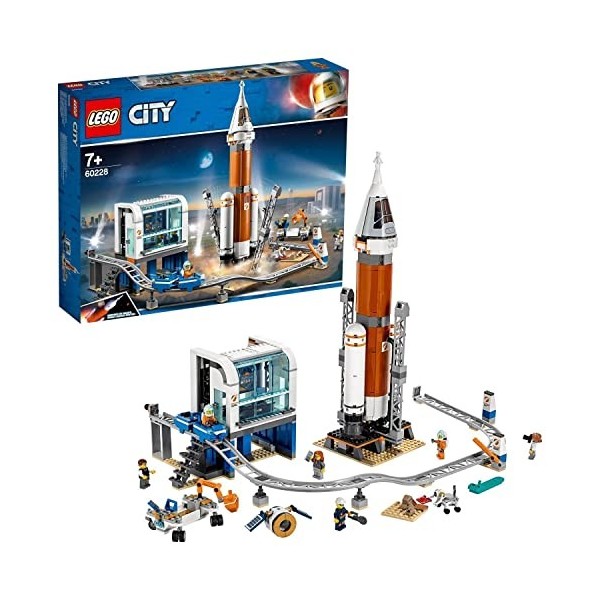 LEGO®-City La fusée spatiale et sa station de lancement Enfant 7 Ans et  Plus, Jouet de Construction, 837 Pièces 60228