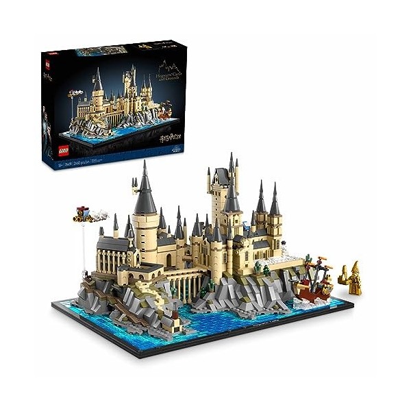 LEGO Harry Potter - Château et terrains de Poudlard - 76419 - Idée cadeau pour adultes - Modèle de présentation à construire 