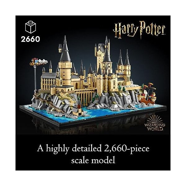 LEGO Harry Potter - Château et terrains de Poudlard - 76419 - Idée cadeau pour adultes - Modèle de présentation à construire 