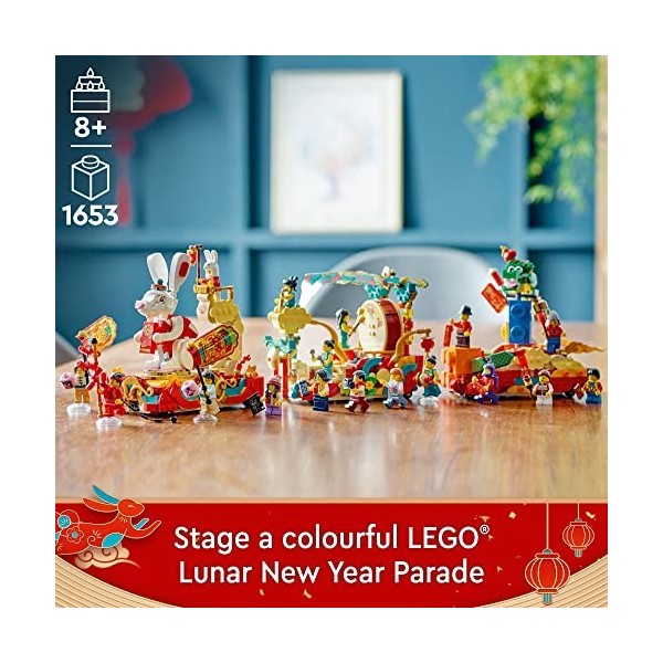 LEGO Lunar New Year Parade 80111 Ensemble de jouets de construction pour enfants, garçons et filles à partir de 8 ans 1 653 