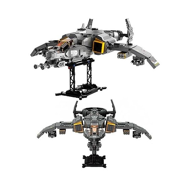 Doyomtoy Sci-FI Fighter Jet Block Set, Phantom Attack Jet Model Blocks, Cadeau danniversaire pour Enfants et Adultes, pièce 