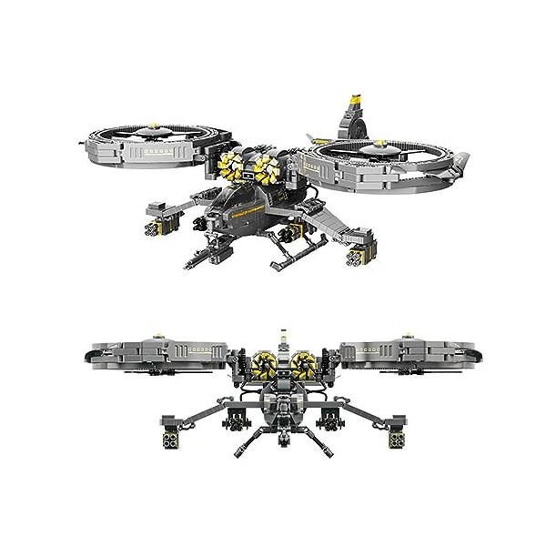 Doyomtoy Sci-FI Fighter Jet Block Set, Phantom Attack Jet Model Blocks, Cadeau danniversaire pour Enfants et Adultes, pièce 