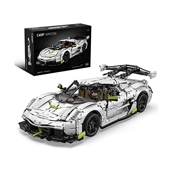 CaDA Kit de Construction Fantôme Super Car,4346 Pièces Blocs MOC pour Adultes et Adolescents,Modèle dAuto de Sport à lÉchel