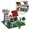 LEGO 21161 Minecraft La Boîte de Construction 3.0, Ensemble 2-en-1 Jouet Château Fort et Ferme avec Les Figurines Steve, Alex