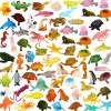 Pack de 78 Figurines Animaux Marins. Mini jouets créatures de la mer en plastique par ValeforToy. Jeu d’apprentissage d’anima