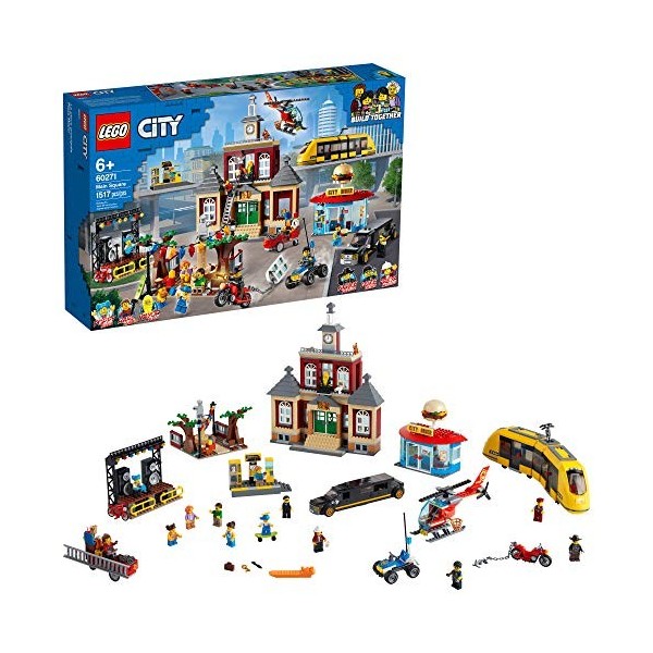 LEGO City Main Square 60271 Set, Cool Building Toy for Kids, New 2021 1,517 Pieces 