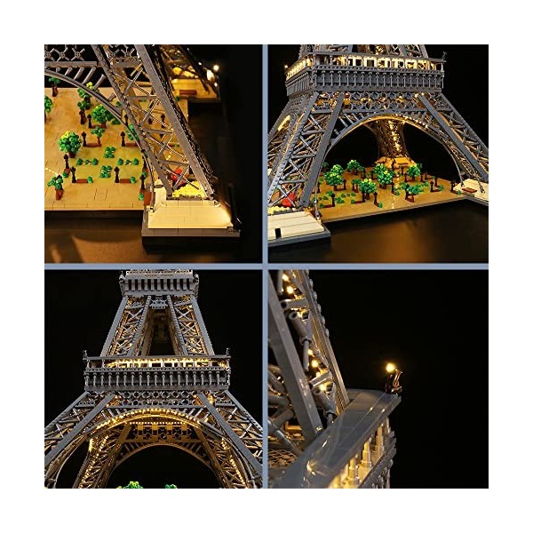 Ensemble déclairage de décoration télécommandé pour Lego 10307 La Tour Eiffel Ensemble de Construction, Kit déclairage pour