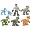 Imaginext Jurassic World Raptor Trainer Owen Coffret cadeau – Édition collectible-Comprend une figurine Owen et 6 figurines d