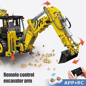 Mould King 17036 Technique Bulldozer, Modèle dexcavatrice, Véhicule de Contrôle RC/APP, Kit de Construction de Grands Blocs 