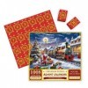 Calendrier de compte à rebours de puzzle de Noël, jouet de puzzle de compte à rebours – Matériau en carton, cadeaux pour Noël