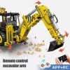 Mould King 17036 Technique Bulldozer, Modèle dexcavatrice, Véhicule de Contrôle RC/APP, Kit de Construction de Grands Blocs 