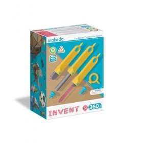 Makedo Invent | Kit d’Outils pour Construction en Carton Recyclé 360 Pièces - Jouet dapprentissage STEM + Steam Éducatif e