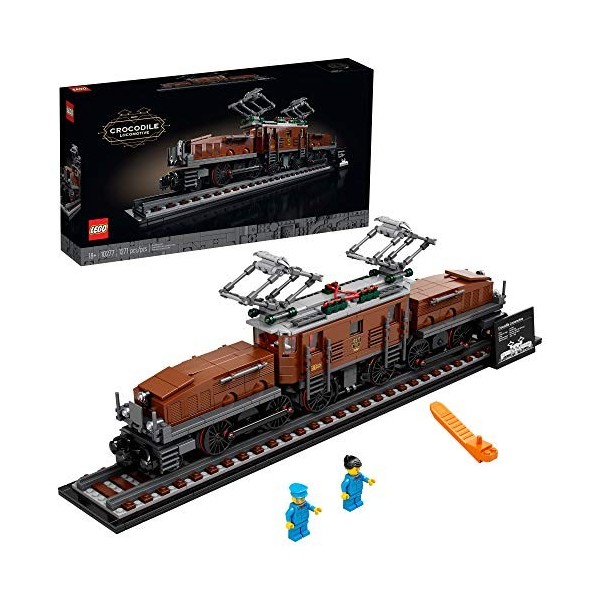 LEGO Crocodile Locomotive 10277 Building Kit. Recreate The Iconic Crocodile Locomotive with This Train Model. Makes a Great G