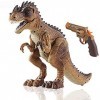 deAO T-Rex télécommandé avec Pistolet de Chasse Inclus Ce Dinosaure Peut Marcher, cracher du feu, rugir et a également des Fo