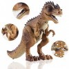 deAO T-Rex télécommandé avec Pistolet de Chasse Inclus Ce Dinosaure Peut Marcher, cracher du feu, rugir et a également des Fo