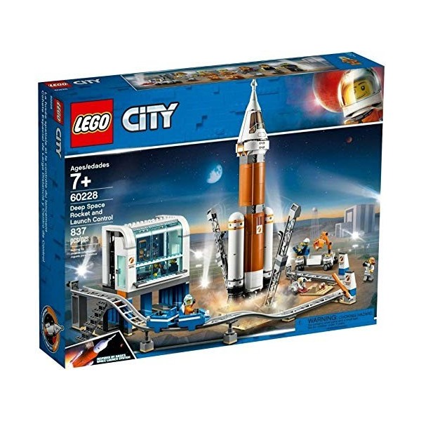 LEGO City Space 60228 La fusée Spatiale et sa Station de Lancement avec Centre Spatial 837 pièces 
