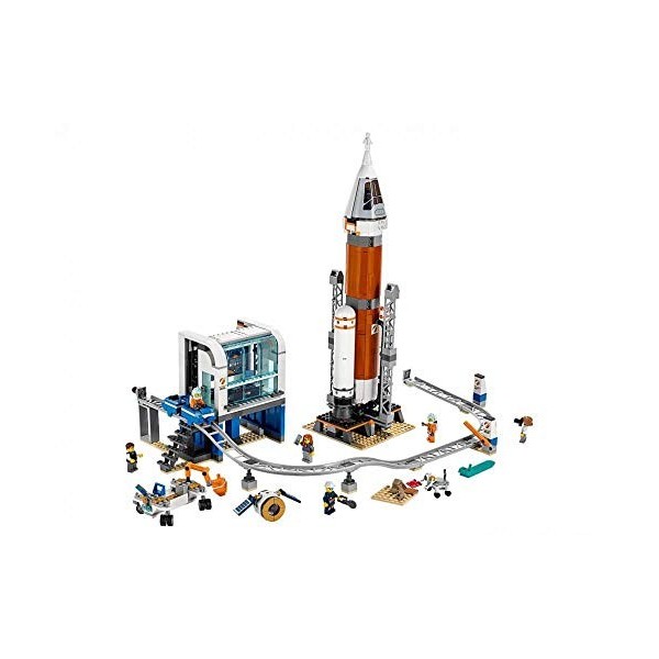 LEGO City Space 60228 La fusée Spatiale et sa Station de Lancement avec Centre Spatial 837 pièces 