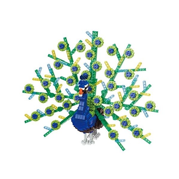 nanoblock NBM023 Peacock Toy, Multi