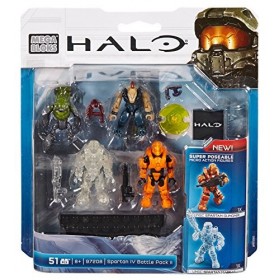 Mega Bloks, Halo, Spartan IV Battle Pack UNSC Spartan Scout, Covenant Storm Jackal, Covenant Imperial Grunt, and UNSC Camo R