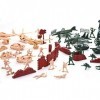 JOYIN 164 Pièce Ensemble de Jeu Soldat Militaire Homme Armé Jouer Bucket Figurines dAction Battle Group Ensemble de Jeu Mili