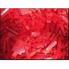 1 livre de briques LEGO rouges, blocs, assiettes, pièces ~ tailles assorties