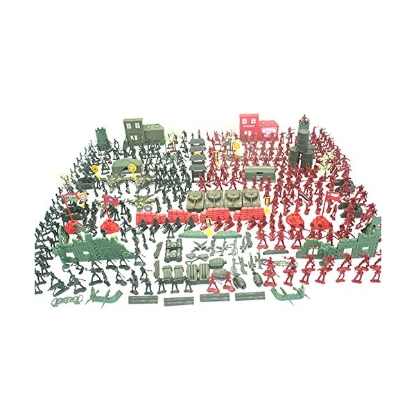 LICHENGTAI 330 pièces Figures Action Army Ensemble, Coffret Set de Jeu Militaire avec Soldats, Tanks, Avions, Drapeaux, Solda