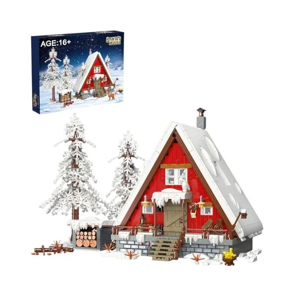 JOYFAN Chalet de Père Noël Bloques de Jeux de Construction, Set de Noël de Bloc de Construction, 2355 pièces Modèle de Collec