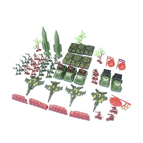 LICHENGTAI 330 pièces Figures Action Army Ensemble, Coffret Set de Jeu Militaire avec Soldats, Tanks, Avions, Drapeaux, Solda